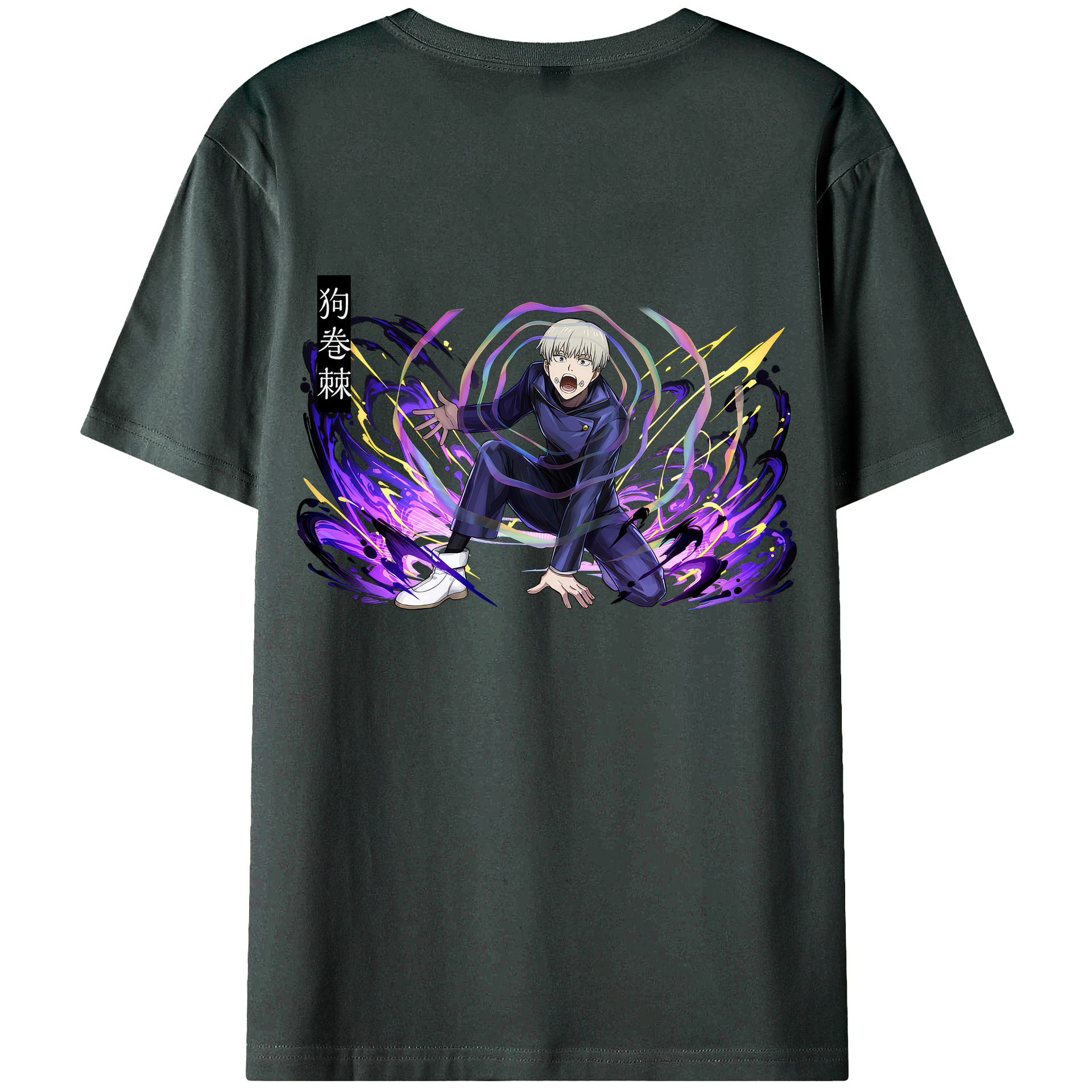 （画像用） 呪術廻戦 Jujutsu Kaisen 綿100％ メンズ半袖Tシャツ（バックプリント） 通気性